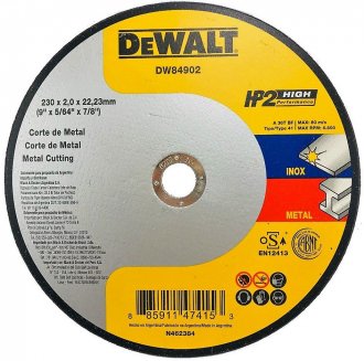 Disco de corte 230 mm x 2,0 mm x 22,23 mm, DW84902 HP2 DEWALT