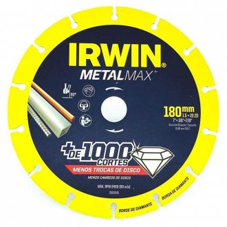 Disco de Corte Diamantado para Metais 180 mm x 1,5 mm x 22,23mm , Metalmax, Irwin