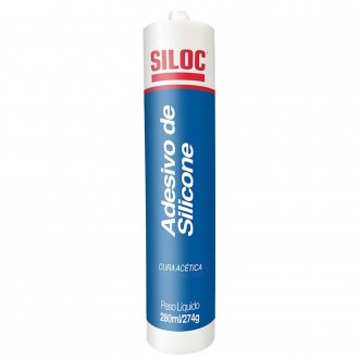 Borracha de silicone actico, branco, 274 g, SILOC