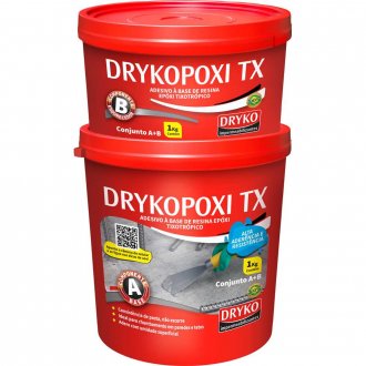 Adesivo estrutural ?base de resina epxi tixotrpico bicomponente, 1 kg, DRYKOPOXI TX DRYKO