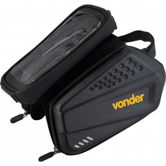 Bolsa dupla com porta-celular para bicicleta, VONDER