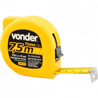 Trena de ao 7,5 m x 25 mm VONDER