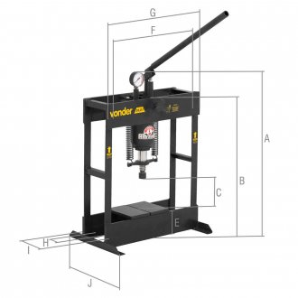 Prensa hidrulica, 10 toneladas, VONDER