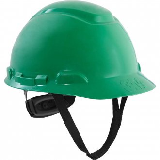 Capacete aba frontal verde, com catraca, H-704, HB004732432, 3M