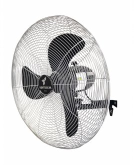 Ventilador de parede oscilante 65,0 cm, 110 V~/220 V~, preto e cromado, VPL 10201, VENTISILVA