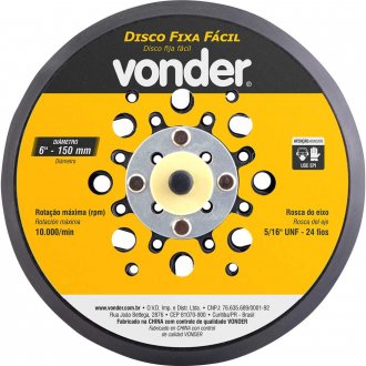 Disco com sistema fixa fcil 150 mm para LRV 350B, VONDER