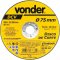 Disco de corte 75 mm x 1,4 mm x 10 mm DCV, VONDER