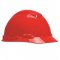 Capacete vermelho, suspenso com ajuste fcil e jugular, aba frontal, H 700, 3M