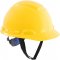 Capacete amarelo, suspenso com ajuste fcil e jugular de tecido, aba frontal, H 700, 3M