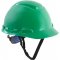 Capacete verde, suspenso com ajuste fcil e jugular, aba frontal, H 700, 3M