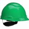 Capacete aba frontal ventilado, verde, com catraca, H 704, HB004726889, 3M