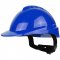 Capacete com aba frontal, azul, com catraca e jugular, Milenium, 904905, LIBUS