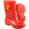 Bota infantil de PVC, vermelha, com forro, 20/21, VONDER